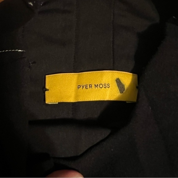 Pyer Moss Oversized Artsy Black High Neck Top Sz XS - Picture 8 of 13